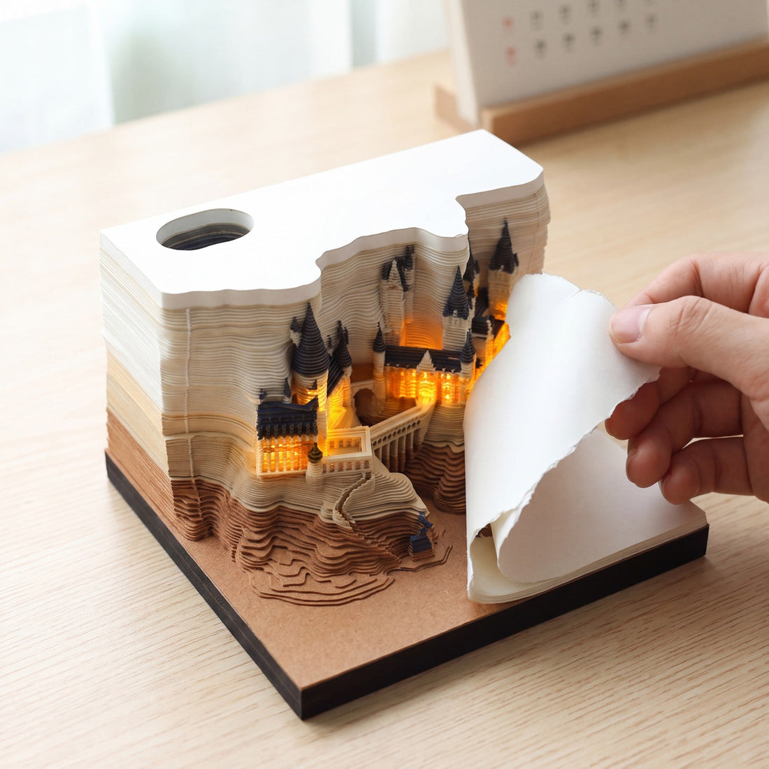 Step 2: tear off a page and the castle appears